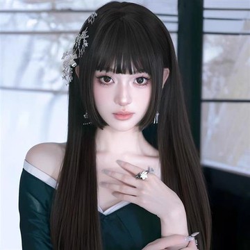【巴黎精品】現貨+預購 長假髮直髮整頂假髮-日系公主切齊瀏海逼真女假髮a1ji69