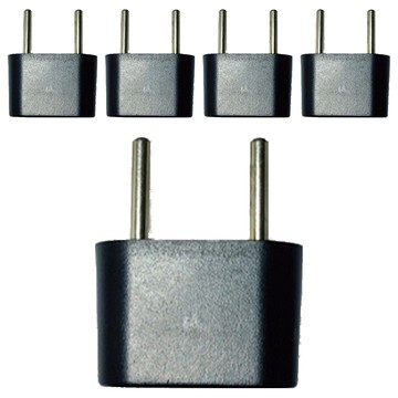 BC 博銓科技 旅行用轉接頭 4.0圓徑(O)  單色  5入  黑色