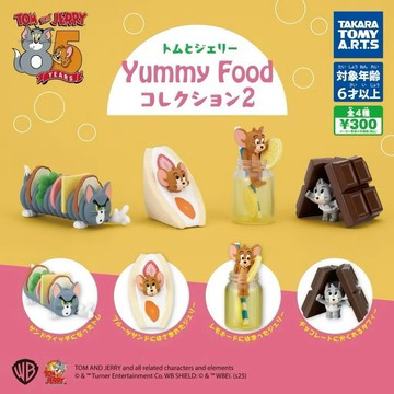 現貨 正版 湯姆貓與傑利鼠 美食公仔P2 全4種 扭蛋 轉蛋 T-ARTS 公仔 泰利 湯姆 草莓三明治 巧克力