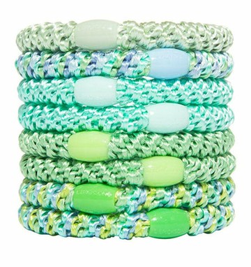 美國 L. Erickson 彈力髮圈-Minty 粗款髮圈 原裝8入 名牌髮圈＊夏日微風＊