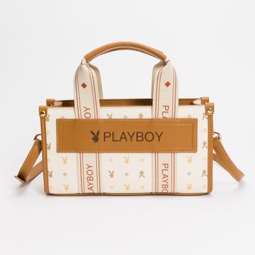 PLAYBOY - 手提包附長背帶 Dynamic系列 - 米色