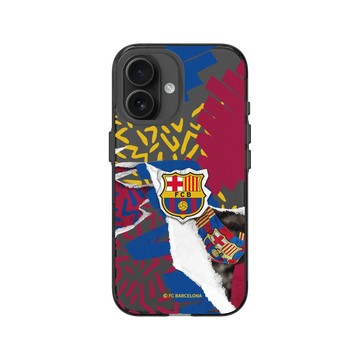 iPhone 16 Clear (相機按鈕) 酷墨灰 - FC Barcelona - Creative Collage