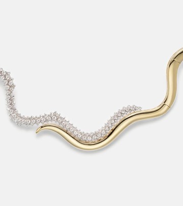 Yeprem Golden Strada 18kt white and yellow gold necklace with diamonds