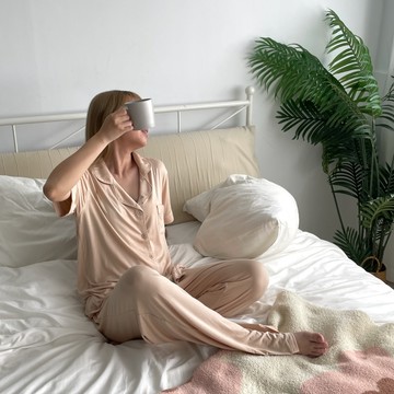 Heres To Love Stay Soft 短袖居家服 - 鼠尾綠-M