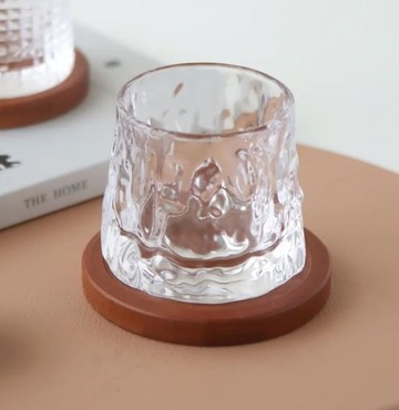 JUST HOME 旋轉不倒翁玻璃杯170ml(附木杯墊)-共3款