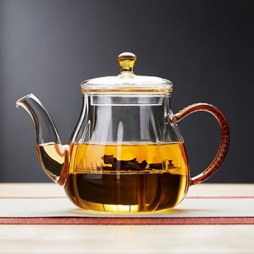 綠昌明玻璃茶壺單壺耐高溫中式家用泡茶器紅茶過濾加厚功夫茶具