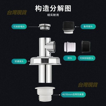防水地漏專用接頭地漏接頭防臭排水管下水三通蓋衛生間烘乾機通用