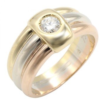 Cartier 卡地亞 18K 三色三金 1PD鑽石 戒指 52 【二手名牌BRAND OFF】
