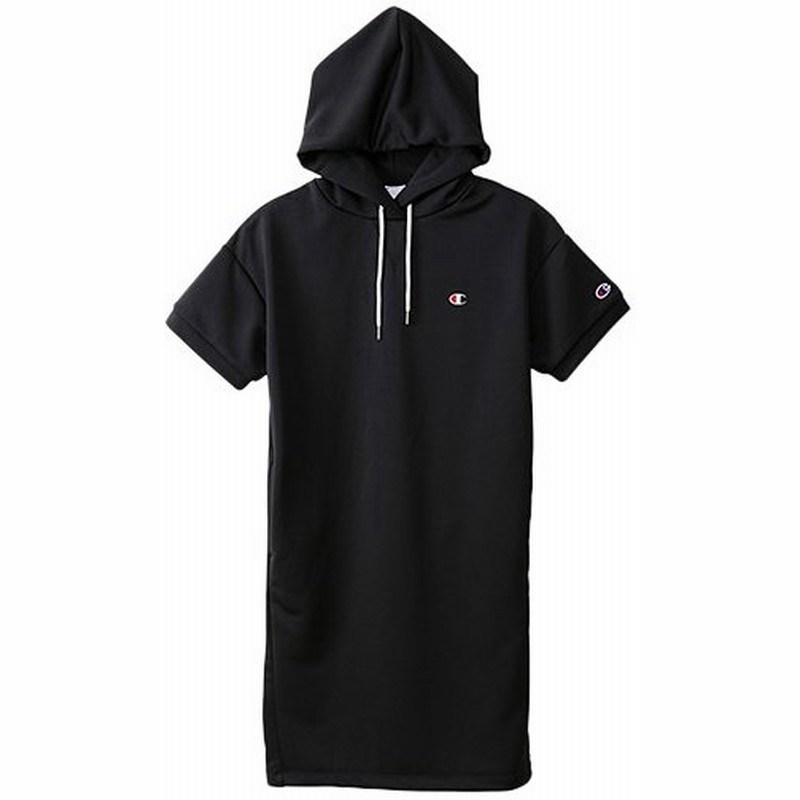 チャンピオン Champion レディース ワンピース Onepiece ブラック Cw P106 090 カジュアルウェア 半袖 パーカー トップス ワンピース 通販 Lineポイント最大0 5 Get Lineショッピング