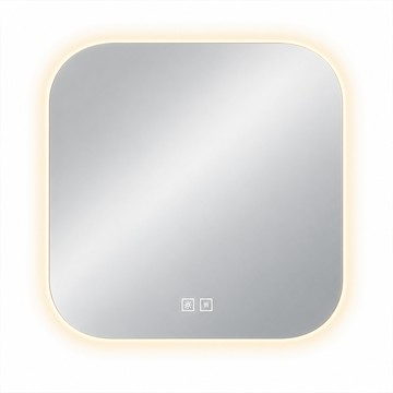 浴鏡 60*60cm觸控除霧浴室燈鏡 無框方鏡 暖光壁掛鏡 洗手台梳妝鏡