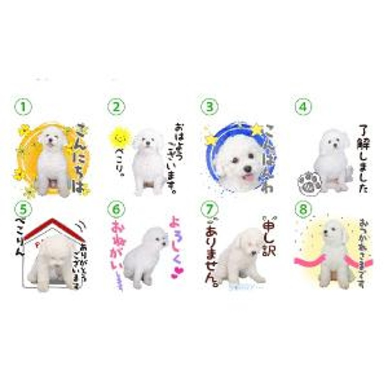 うちの子lineスタンプ あいさつ丁寧語セット 写真でつくるオリジナルlineスタンプ 犬用 通販 Lineポイント最大7 0 Get Line ショッピング