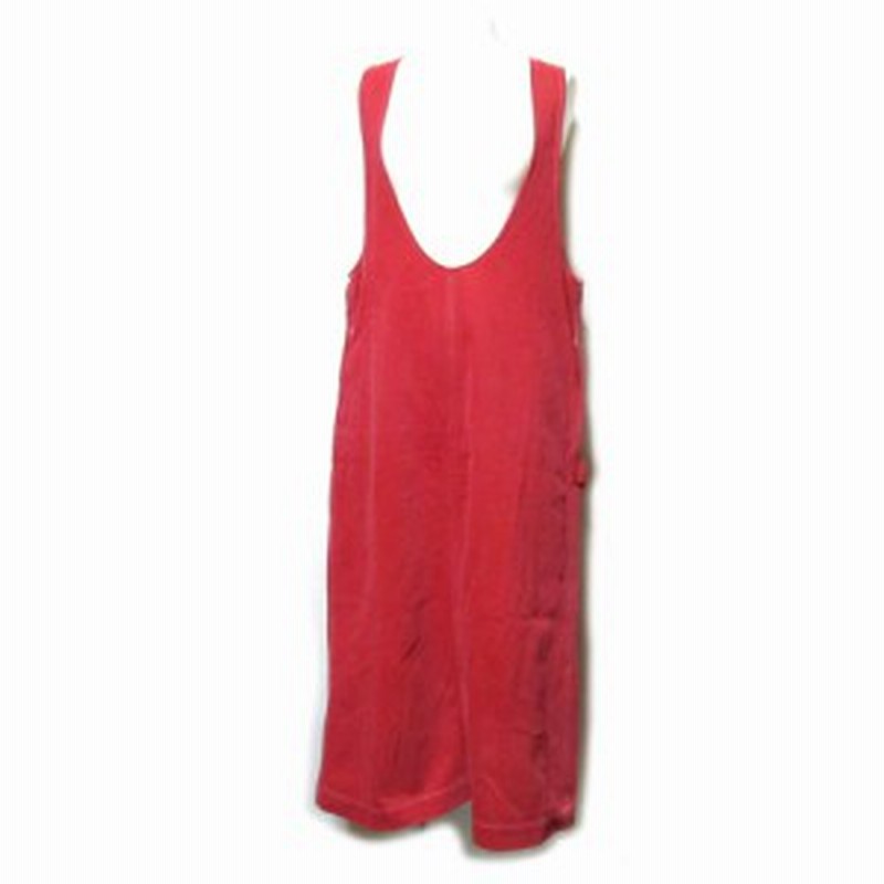 Vintage Old Pink House ヴィンテージ オールド ピンクハウス デニムジャンパースカートワンピース 赤 マキシ丈 中古 通販 Lineポイント最大get Lineショッピング