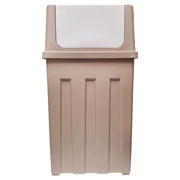 艾米購物 大容量橫向淺咖色家用垃圾桶  30L  淺咖色