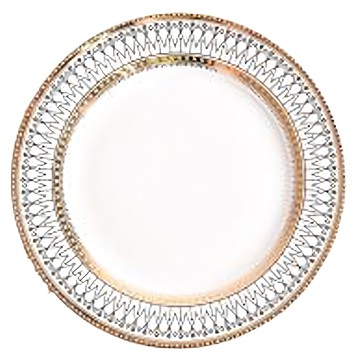 Homely Zakka 陶瓷餐盤碗餐具 大圓平盤  27 x 2.2cm  歐式復古描金  1個