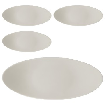 Refined Mi N uJu 矽膠橢圓筷匙架 象牙白色  4個