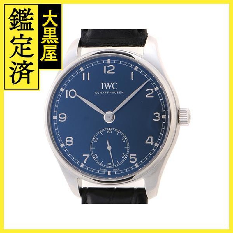 IWC メンズ時計 ポルトギーゼ IW358305 自動巻き ブルー文字盤 ...