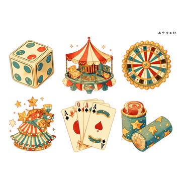 【6 月新品】20-134-0265 剪貼紙 馬戲團風格