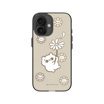 iPhone 16 Clear (相機按鈕) 酷墨灰 - 爽爽貓 Song Song Meow by SECOND - 花開了