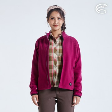 ADISI 女雙層超細纖維抗風保暖外套AJ2321084 (S-2XL) 丁香紫｜刷毛 輕抗風 輕量 彈性 透氣