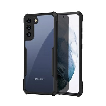XUNDD 軍事防摔 三星 Samsung Galaxy S22 鏡頭全包覆 清透保護殼 手機殼(夜幕黑)
