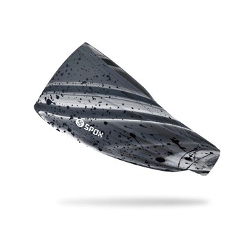 【潑漆 黑色大理石紋】寬版免綁 潮流運動涼感 / 頭帶