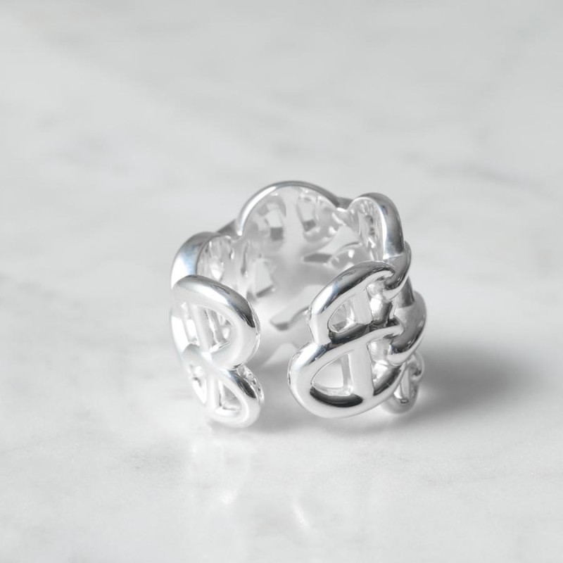 HERMES◇ Chaine d'Ancre Enchainee エルメス アンシェネ リング HERMES◇ Chaine d'Ancre Enchainee エルメス アンシェネ リング