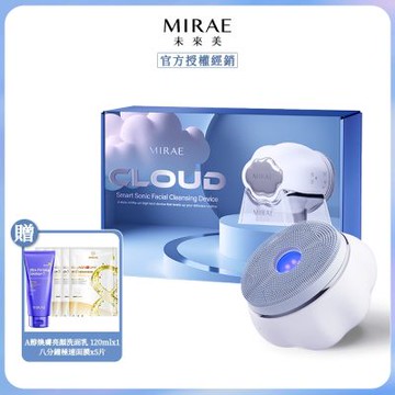 【MIRAE未來美】白金級雲朵洗臉機 贈【豐台灣】珍珠紅薏仁透白蠶絲面膜x1