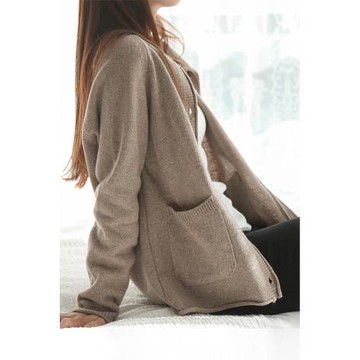 毛衣外套女春秋2024年新款秋裝爆款圓領寬松外穿秋季針織衫開衫女