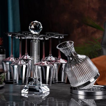 高檔水晶玻璃紅酒杯醒酒器套裝家用輕奢高級感葡萄酒高腳杯子新款