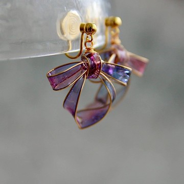 無痛耳夾/蝴蝶結耳環