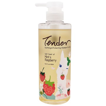 Tender 天生溫柔 寵物安撫沐浴乳 薄荷&覆盆莓 犬用  480ml  1瓶