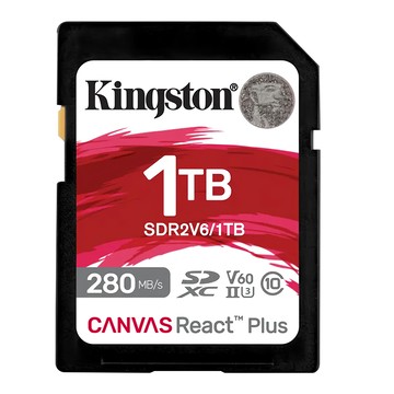 Kingston 金士頓 Canvas React Plus SDXC UHS-II 280R/150W V60 記憶卡 SDR2V6 1TB  1個