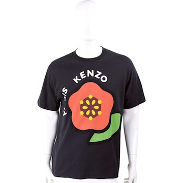 KENZO Pop Q版扶桑花字母印花短袖TEE T恤(男款/黑色)