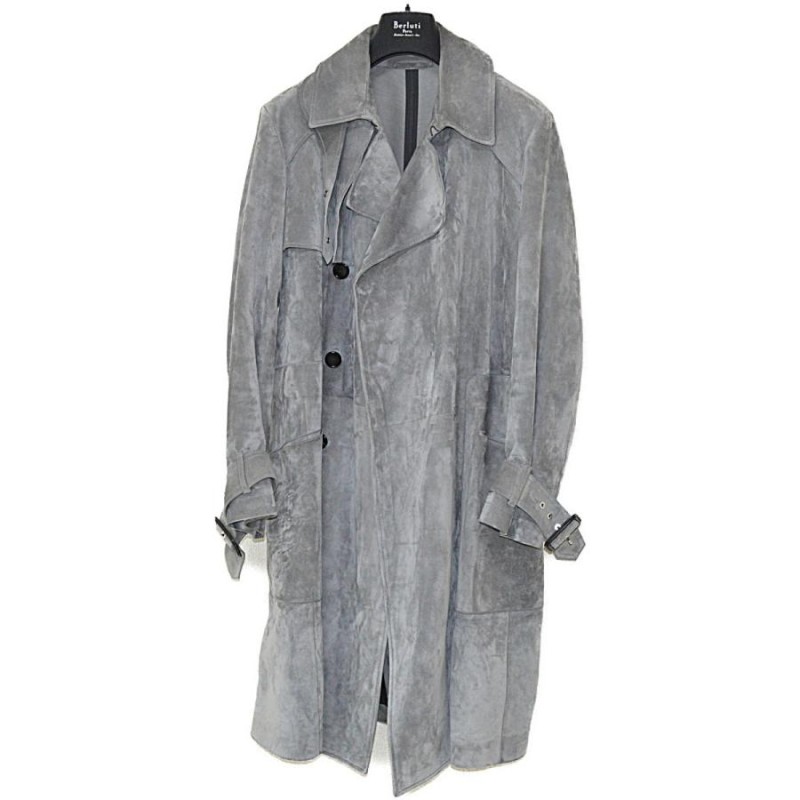 カーフレザートレンチコート