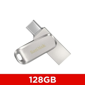 SanDisk Ultra® Luxe USB Type-C™ 雙用隨身碟 銀 128GB (代理商貨)