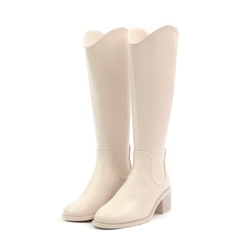 D+AF 御姐風潮V口記憶鞋墊瘦瘦長靴