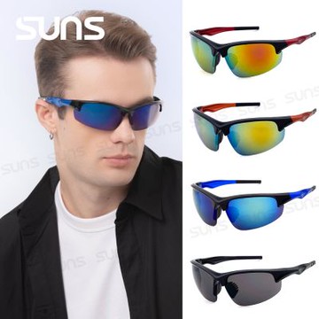 【SUNS】運動偏光太陽眼鏡 頂規Polarized強化輕量偏光鏡 路跑/單車/自行車 抗UV400 S834
