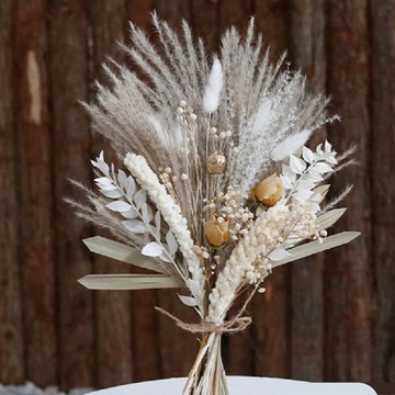 KUIBAO 快豹生活 Loipa 真花乾燥花束 CH-053(無紙箱)  杏色