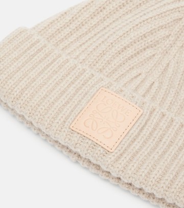 Loewe Anagram ribbed-knit cashmere beanie