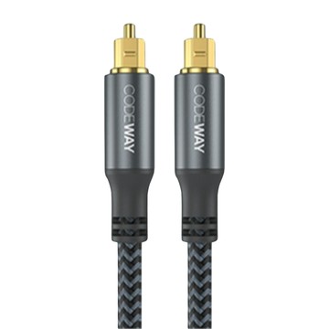 CODEWAY Toslink SPDIF 數位光纖音源線 1m 灰色  單一商品  1條