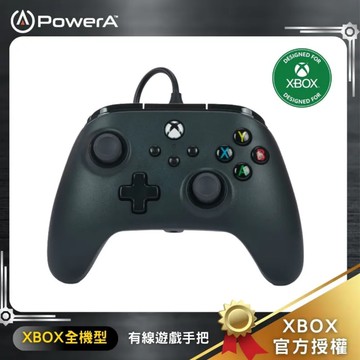 【POWER A】PowerA XBOX 官方授權 有線遊戲手把 (1519265-02) 黑