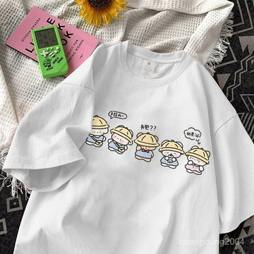 【台灣现貨】100%純棉短袖上衣 情侶衣服 短袖T恤 寬鬆T恤 情侶裝短袖 印花T恤 女生上衣 夏季上衣 韓係T恤女上衣