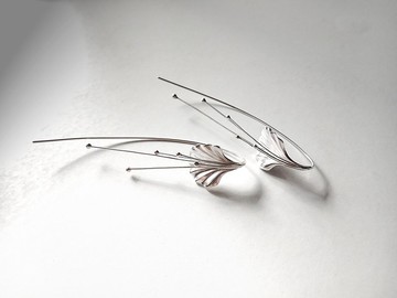 花季系列   鳳凰花瓣與花蕊耳勾/耳環