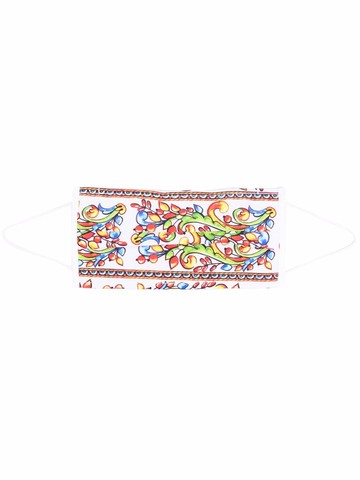 Fedeli - floral-print face mask - men - Polyester - One Size - White