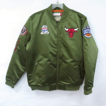 mitchell & ness NBA 芝加哥公牛 飛行外套 MN23BOU04CBO 橄欖綠【iSport愛運動】