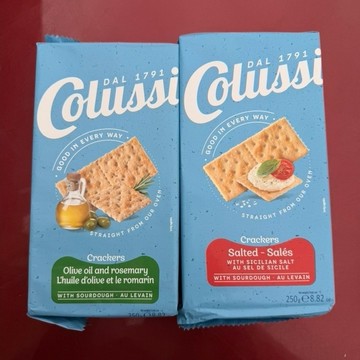 Colussi 義大利🇮🇹可露希 蘇打餅 橄欖油迷迭香味 鹽味 250g 成份單純 餅乾 無添加26/11效期