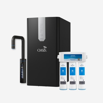 【美國OASIS】【會打氣的飲水機】櫥下極奢氣泡三溫UVC飲水機(配置高效三道軟水抑菌淨水器)