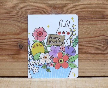 【卡片-小卡】 懶散兔生日小卡(HAPPY BIRTHDAY)29810