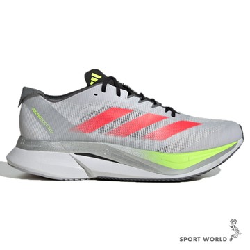Adidas 慢跑鞋 男鞋 避震 輕量 ADIZERO BOSTON 12 灰【運動世界】JI4472