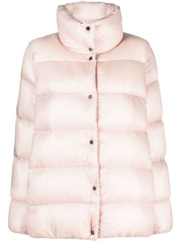 Moncler - logo-patch padded-design jacket - women - Polyamide/Goose Down/Polyamide/Goose Feather - 2 - Pink